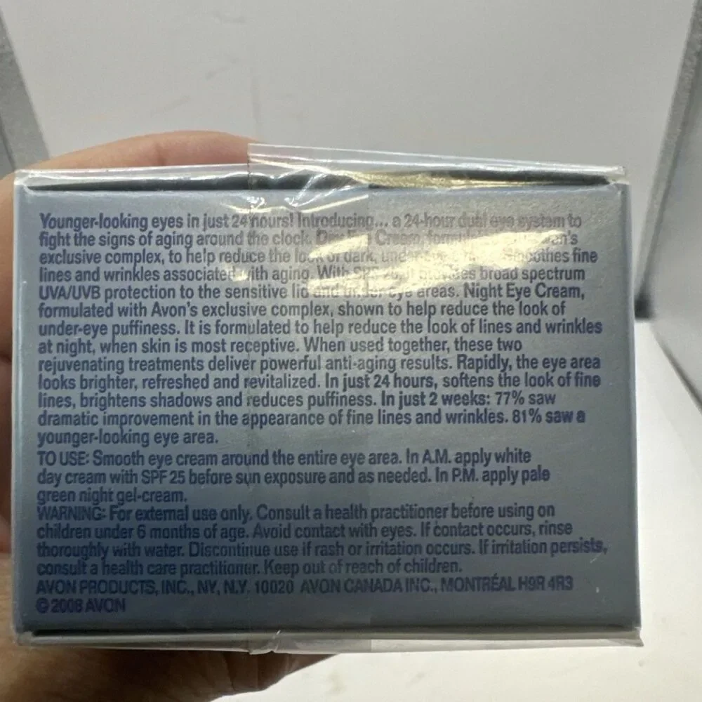 Avon Anew Rejuvenate 24 Hr Eye Moisturizer SPF 25, Day & Night Cream - NOS